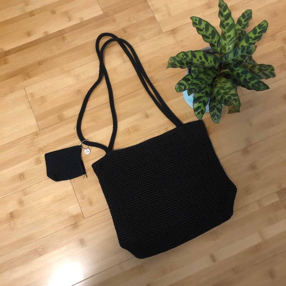 The Sak Black Crochet Purse